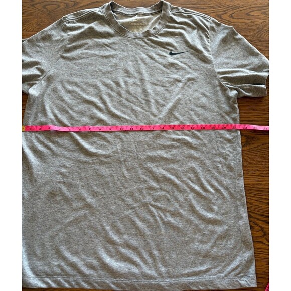 Nike Dri-Fit T-Shirt, Gray, Men’s Large, Short-Sleeve, Round Neck - Picture 5 of 7